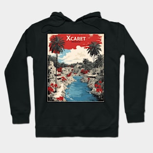 Xcaret Mexico Vintage Poster Tourism Hoodie